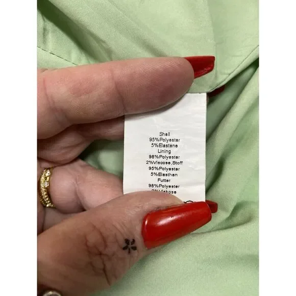 Belle Poque A Line Fit & Flare Green Daisy Midi Dress Womens XL Pockets Smocked - Picture 8 of 9